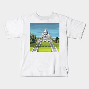 Montmartre Sacre Coeur, Paris Kids T-Shirt